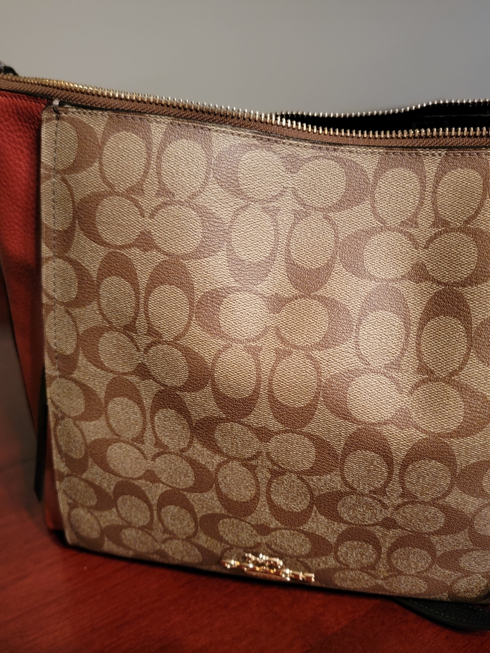 Coach Signature Canvas Crossbody Bag in Brown and Tan